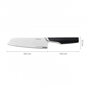 Cutit santoku Fiskars Titanium, 20 cm - Img 3
