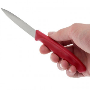 Cutit Victorinox pentru decojit, lama 8cm - 6.7601 proportii in mana