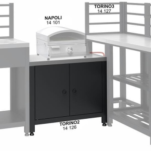 Dulap modular Torino 2 Cattara pentru bucatarie exterioara, suport de gratar, 80x47x69cm - TT14126 - Img 6
