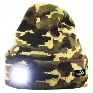 Fes camuflaj cu lanterna cu LED si incarcare usb Cattara TT14020