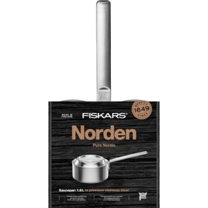 FISKARS Cratita din otel inoxidabil, antiaderenta, Fiskars Norden, 1.8l - 1067637