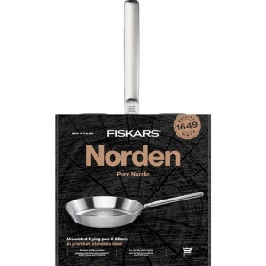 FISKARS Tigaie otel inoxidabil, fara acoperire antiaderenta, Fiskars Norden, Ø 28 cm - 1067629