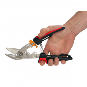 Foarfeca pentru tabla Fiskars PowerGear, cotita pe stanga - Img 4