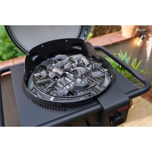 Gratar electric 2.100 W si pe carbuni hibrid, 370 grade Celsius, TRU-Infrared, Char-Broil Patio Bistro E2Coal - 140255 - Img 12