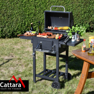 Gratar pe carbune Royal Partener Cattara, fonta/otel, 97 x 98 x 35 cm, negru - TT13039 - Img 8