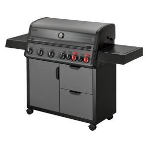 Gratar pe gaz, 6 arzatoare inox, arzator infrarosu, grile fonta, Enders Hyde 6 SIKR Turbo II - 804433
