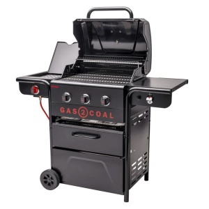 Gratar pe gaz si carbuni hibrid Char-Broil Gas2Coal 2.0 330 Special Edition, plita si sear burner - 140994 - Img 3