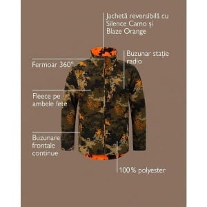 Jacheta Reversibila Blaser Silence Rotation Silence Camo-Blaze Orange - Img 8