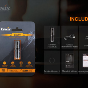 Lanterna EDC Fenix E02R - EDC - 200 lumeni - 49 metri 4