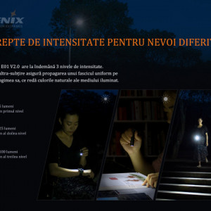 Lanterna Fenix E01 V2.0 - 100 Lumeni - 35 Metri - Albastru - ADV-427-005 4