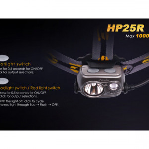 Lanterna frontala Fenix HP25R 1000 lumeni 187 metri 3