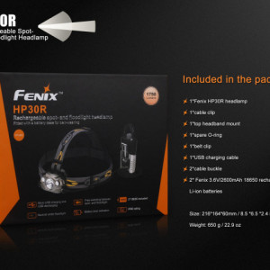 Lanterna frontala Fenix HP30R Reincarcabila 1750 lumeni 202 metri 7