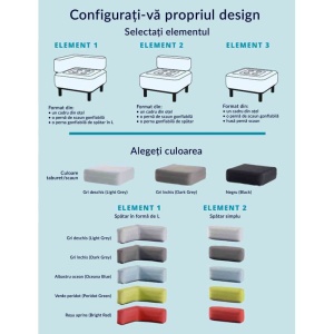 Mobilier gradina si terasa fotoliu tip taburet 81 x 81 x 42 cm One Bar Element 3 - ONEBAR103 - Img 8