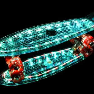 Penny board Mad Cruiser Full LED ABEC 7-albastru