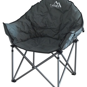 Scaun pliabil camping Cattara Lisboa, 80 x 95 x 62cm, suparta 120kg, antracit - TT13473