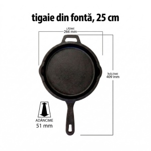 Set 6 piese vase de gatit din fonta si manusi termorezistente din piele Pit Boss - 40266 - Img 6