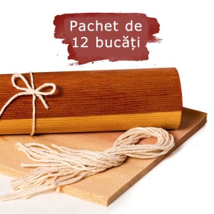 Set fasii din lemn 12 bucati 19x17 cm pentru gatit la gratar Grillart - GA-1009-1 - Img 2