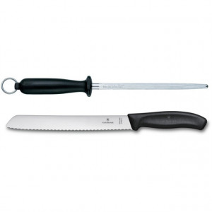 Set Victorinox pentru Bucatarie, 11 piese, suport lemn - 5.1153.11 ascutitor