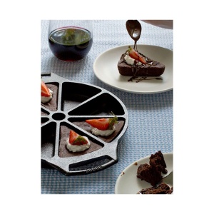 Tava rotunda din fonta cu 8 triunghiuri pentru tarta Lodge 22,7 cm - L-BW8WP - Img 6