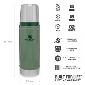 Termos The Legendary Classic Bottle XSmall Hammertone Green 0.47L - 10-01228-072 3