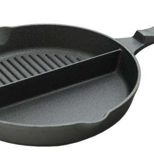 Tigaie fonta Cattara, 25cm, doua compartimente, neteda si grill - TT13061