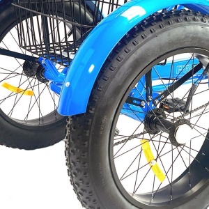 Tricicletă adulți BR Pro2025, 20", 7 viteze, frâne pe disc, cadru din oțel 15", albastru - Img 7