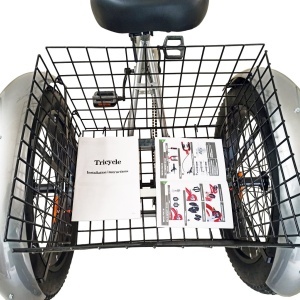 Tricicletă adulți BR Pro2025, 24", 7 viteze, frâne pe disc, cadru din oțel 15", gri - Img 6