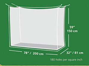 Plasa Anti Tantari Coghlans Alba - C9640 dimensiuni