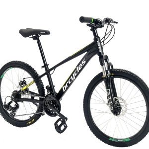 Bicicleta BR Tornado 24", 21 viteze, frane pe disc, cadru din aluminiu 13", manete secventiale, negru - Img 2