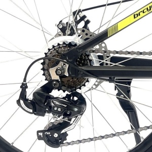 Bicicleta BR Tornado 26", 21 viteze, frane pe disc, cadru din aluminiu 13.5", manete secventiale, negru - Img 8