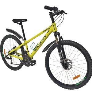 Bicicleta BR TSUNAMI PRO2025 26", 21 viteze, frane pe disc, cadru otel 14.5", manete secventiale, fluo - Img 2