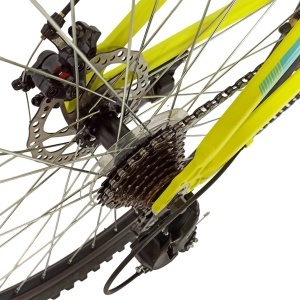 Bicicleta BR TSUNAMI PRO2025 26", 21 viteze, frane pe disc, cadru otel 14.5", manete secventiale, fluo - Img 12
