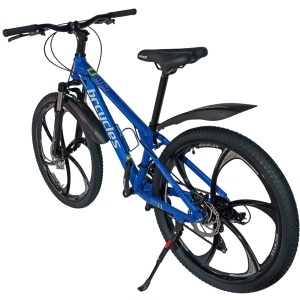 Bicicleta BR Tsunami ProMG 24", cadru otel 13", jante magneziu, manete secventiale, frane disc, 21 viteze, albastru - Img 3