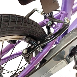 Bicicletă copii BR Neptune Kids 16", cadru oțel, violet, varsta 4 - 6 ani - Img 11