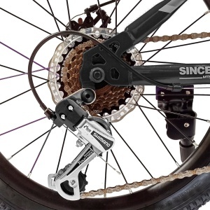 Bicicleta copii BR Tornado 20", cadru aluminiu 12", manete revoshift, frane disc, 7 viteze, negru, varsta 7-10 ani - Img 10