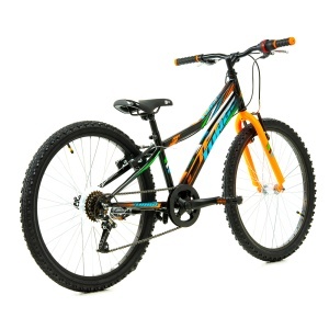 Bicicleta Copii DHS Turbo - 24 Inch, Negru-Portocaliu - Img 3