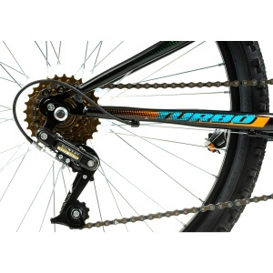 Bicicleta Copii DHS Turbo - 24 Inch, Negru-Portocaliu - Img 5