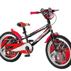 Bicicleta copii MITO BadKid, roti 20", negru/rosu, 7-10 ani