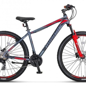 Bicicleta MTB-HT 29" UMIT Mirage HYD, cadru aluminiu 20", frane hidraulice, 21 viteze, antracit/rosu