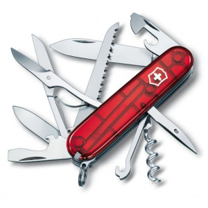 Briceag Victorinox Huntsman, rosu transparent - 1.3713.T