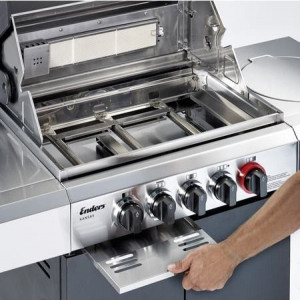 Bucatarie pe gaz, 4 arzatoare inox, arzator infrarosu, grile fonta, Enders Kansas Pro 4 SIK Profi Turbo - 8711 1