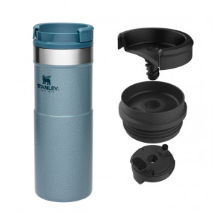 Cana Termoizolanta Stanley The NeverLeak Travel Mug Hammertone Ice 0.47L - 10-09851-009 4