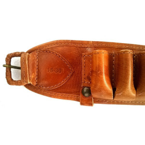 Cartusiera Nobil Hunt piele maro cu 30 posturi cal 16 - VE.NP1630 - Img 3