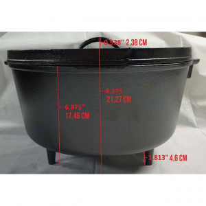 Ceaun din fonta cu capac - cuptor olandez Lodge 30,2 cm 5,7 litri - L-12CO3 3