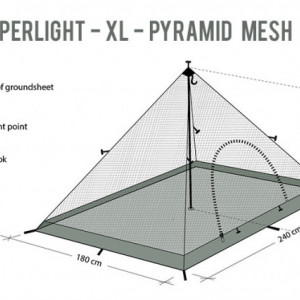 Cort DD Hammocks SuperLight Pyramid XL- Panza Anti Insecte - 0707273932112 7