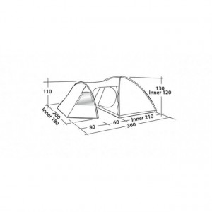 Cort Easy Camp Eclipse 300 - 3 persoane - Rustic Green - EC120386 2
