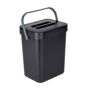 Cos de gunoi cu maner Tago 5 litri Wenko Black Outdoor Kitchen - 55027100