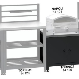 Dulap modular Torino 2 Cattara pentru bucatarie exterioara, suport de gratar, 80x47x69cm - TT14126 - Img 7
