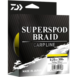 Fir Textil Crap Daiwa Superspod X4 Hi-Vis Yellow 0.25mm 300m