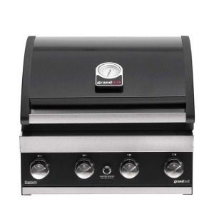 Gratar pe gaz cu 4 arzatoare din inox, incastrabil, gratare din fonta, Grandhall Grandpro Premium GT4 - K04000386A